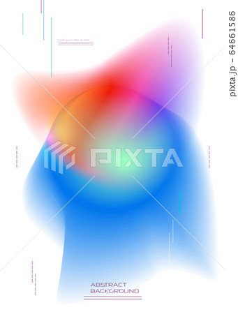 Vector abstract background, Composition colorful fluid abstraction, holographic and gradient color design for backgrounds. Layout template for banner, poster, wallpaper, flyer, brochure 64661586