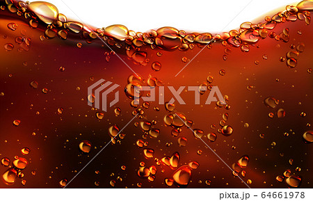 Splash of cola, soda or beer with bubbles 64661978