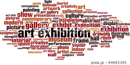 Art exhibition word cloud Art exhibition word cloud 64663395