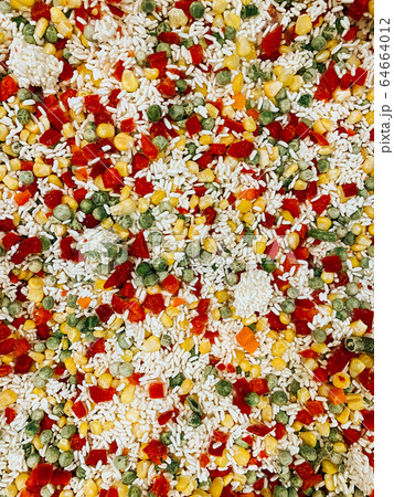 rice with different vegetables for eating as a background rice with different vegetables for eating as a background 64664012