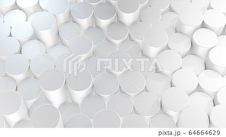 3D rendering of abstract cylindrical geometric white surfaces in virtual space 3D rendering of abstract cylindrical geometric white surfaces in virtual space 64664629