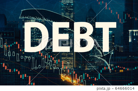 Debt theme with Chicago skyscrapers 64666014