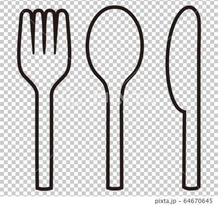 Fork spoon knife - Stock Illustration [64670645] - PIXTA