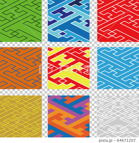 Saya Pattern Saaya-shaped Sayagata Japanese pattern seamless... - Stock Illustration ...