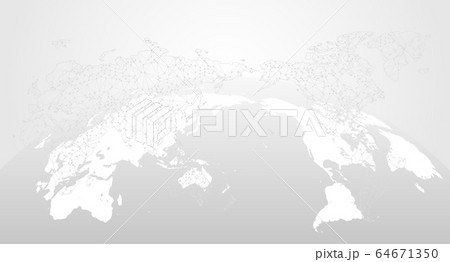 世界地図とネットワークビジネスイメージ 世界地図とネットワークビジネスイメージ 64671350
