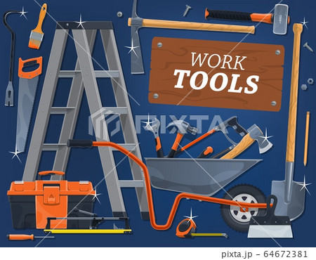 Carpentry, woodwork and construction work tools 64672381