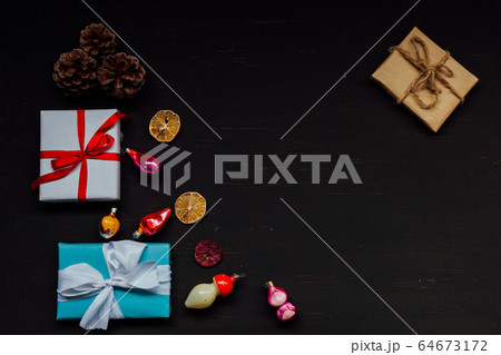 Christmas background Christmas tree new year gifts decor decoration holiday winter 64673172