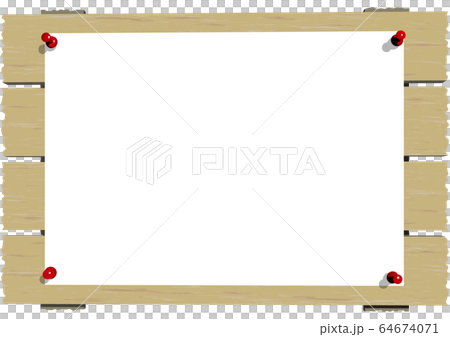 Vector Illustration White Sticking Paper Pinned Stock Illustration