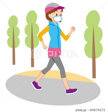 walking fitness clipart