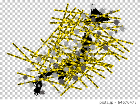 日本地図とウイルス 64676475