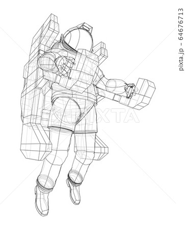 Astronaut concept. Vector rendering of 3d Astronaut concept. Vector rendering of 3d 64676713