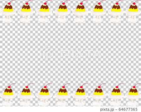 Crayon style pudding frame - Stock Illustration [64677365] - PIXTA