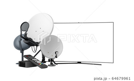satellite tv or internet concept different size 64679961