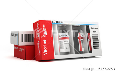 modern concept vaccine from coronavirus packaged 64680253