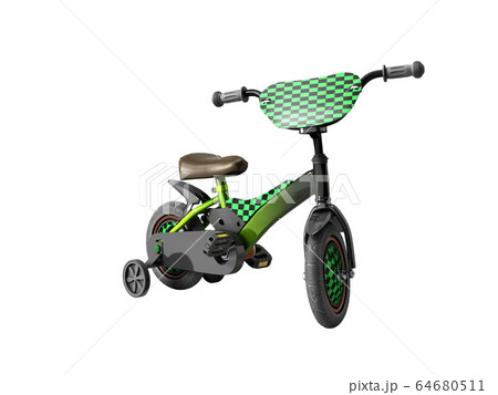 black kids bike on white background no shadow black kids bike on white background no shadow 64680511