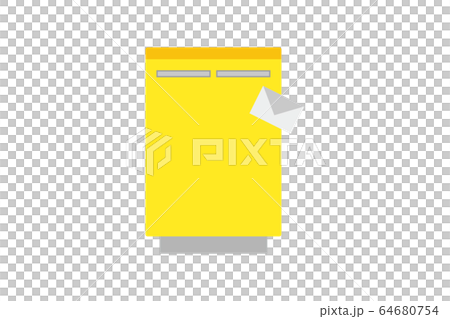 Yellow post illustration - Stock Illustration [64680754] - PIXTA