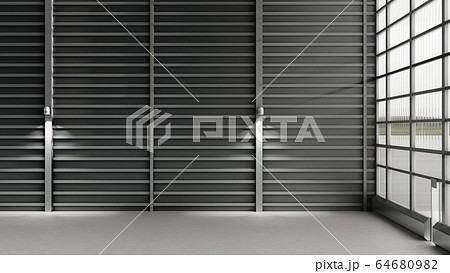empty Hangar delivery warehouse 3d render 64680982