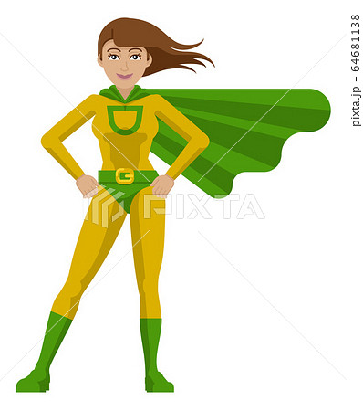 Super Hero Woman Cartoon - Stock Illustration [64681138] - PIXTA