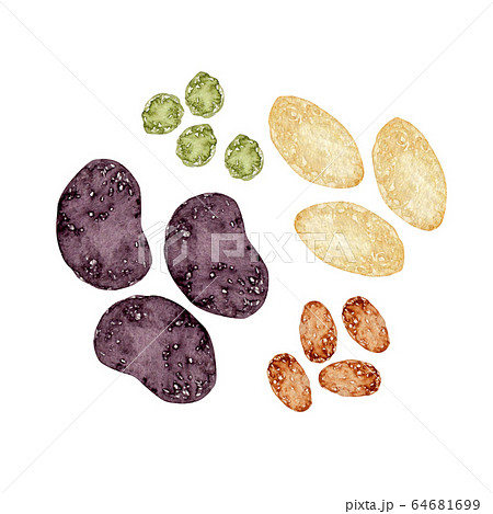 甘納豆 和菓子 水彩 イラスト 甘納豆 和菓子 水彩 イラスト 64681699