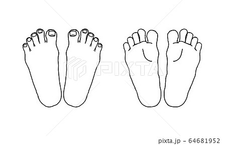 足の裏と足の甲 シンプル のイラスト素材 足の裏と足の甲 シンプル のイラスト素材