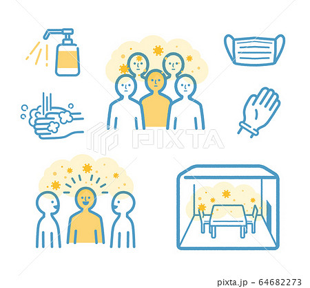 Illustrations related to COVID-19 Illustrations related to COVID-19 64682273