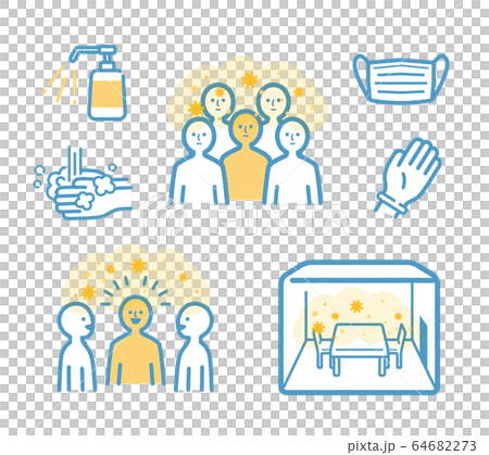 Illustrations related to COVID-19 Illustrations related to COVID-19 64682273