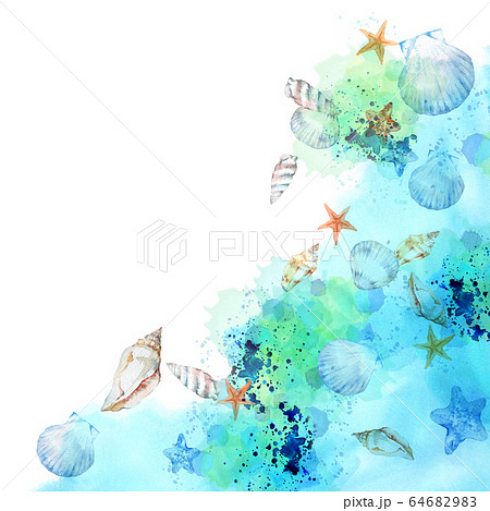 水彩画 壺と貝殻の作品 水彩画 壺と貝殻の作品 水彩画 壺と貝殻の作品 水彩画 壺と貝殻