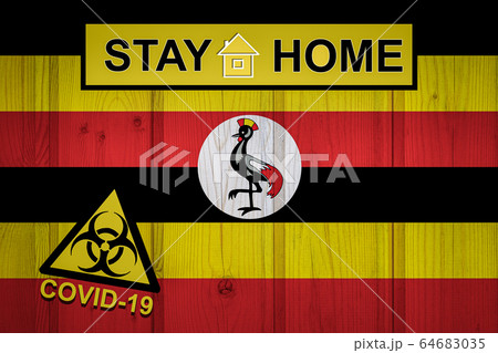 Flag of the Uganda in original proportions Flag of the Uganda in original proportions 64683035