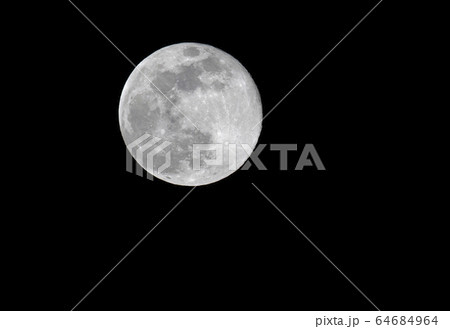 日本の横浜都市景観 スーパームーン・横浜から望む月 64684964