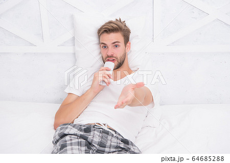 Best alternatives to cable TV. Handsome man in Best alternatives to cable TV. Handsome man in 64685288