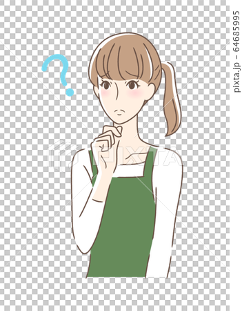 不安・疑問・悩みを感じる女性 不安・疑問・悩みを感じる女性 64685995