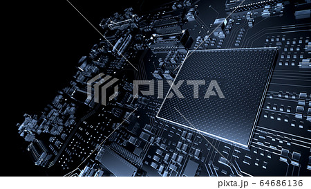 Circuit Board Visual Effects A Angle 05 Type A 64686136