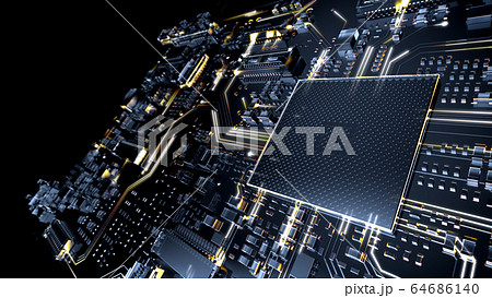 Circuit Board Visual Effects A Angle 05 Type B 64686140