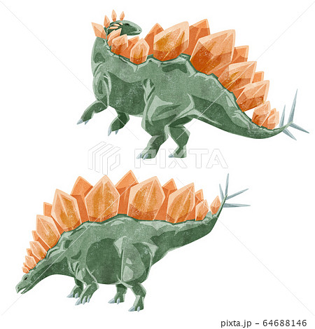 ステゴサウルスイメージイラストのイラスト素材