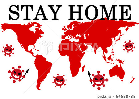 【Stay Home!!  家にいよう】　新型コロナウイルス感染防止対策 64688738