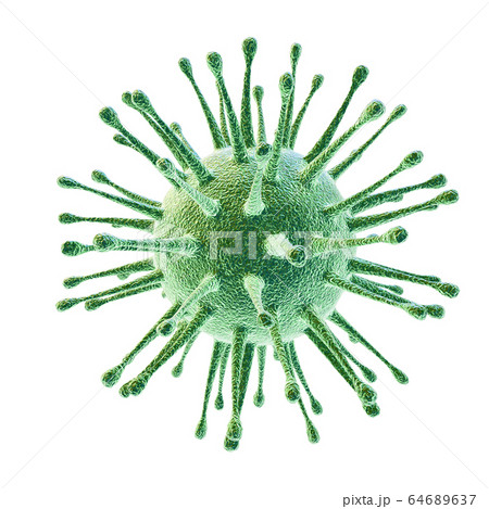 Bacteria virus coronavirus 2019-nCoV 3D render Bacteria virus coronavirus 2019-nCoV 3D render 64689637