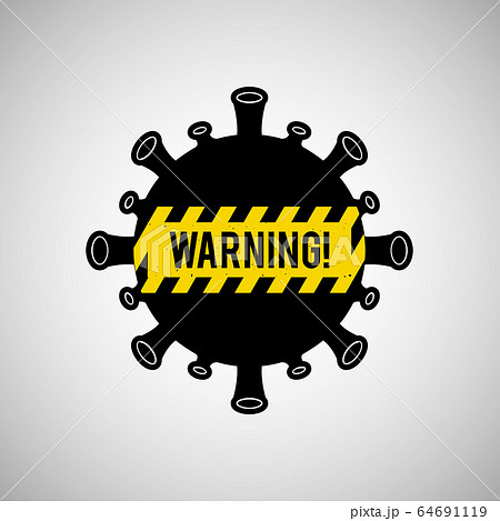 Coronavirus cell icon, covid-19 virus disease 64691119