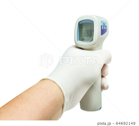 Very high dangerous fever Isometric Medical Infrared Thermometer Temperature Measurement 64692149