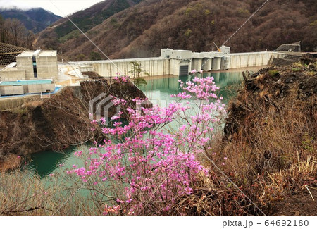 八ッ場ダム湖の写真素材