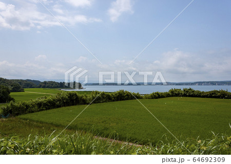 能登島 田園風景 能登島 田園風景 64692309