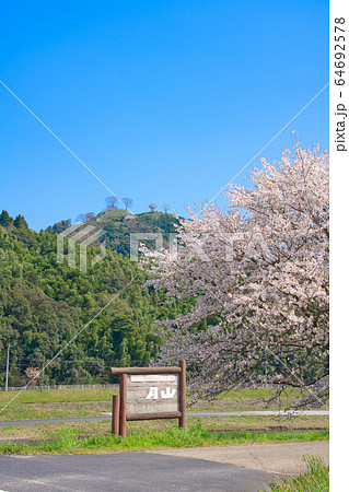 〈島根県〉月山富田城跡と桜 〈島根県〉月山富田城跡と桜 64692578