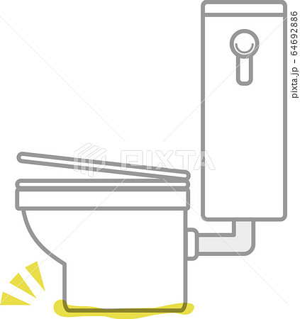 洋式トイレ 黄ばみ 汚れのイラスト素材