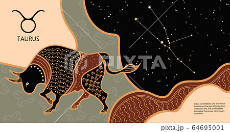 Zodiac Background Constellation Taurus のイラスト素材