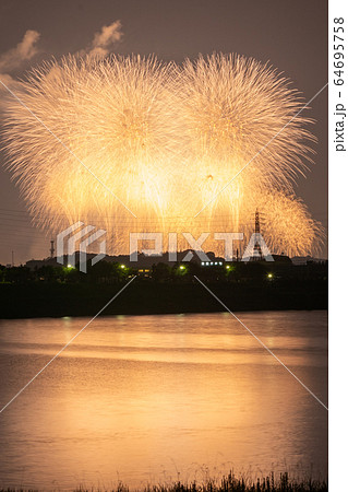 狭山池公園から見た大阪府の花火大会「教祖祭PL花火芸術」 64695758