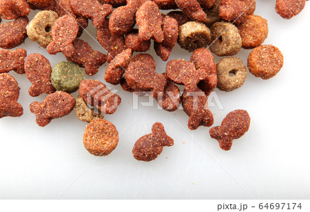 Universal dog and cat food isolated on white 64697174