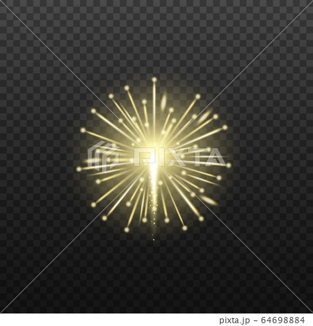 Mockup of firework explosion element, realistic vector illustration isolated. Mockup of firework explosion element, realistic vector illustration isolated. 64698884