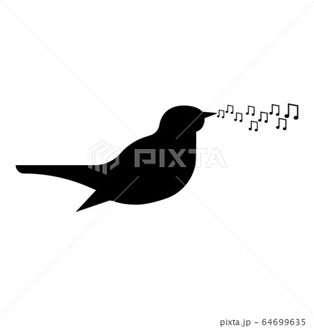 Nightingale singing tune song Bird musical notes  64699635