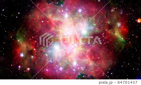 Hubble views galaxy and nebula. Elements of this 64701437