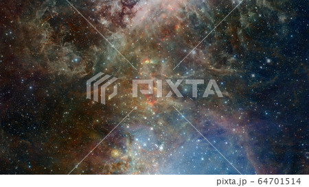 Colored nebula and open cluster of stars in the Colored nebula and open cluster of stars in the 64701514