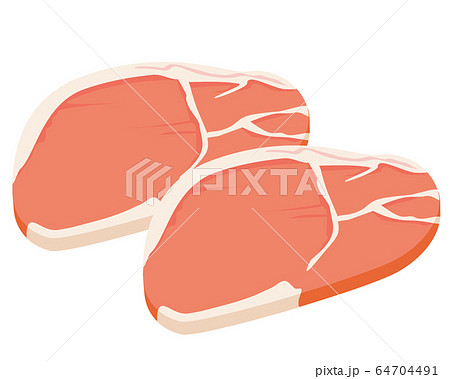 豚肉 豚ロース 厚切り のイラスト素材